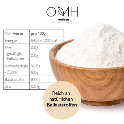 Inulin powder prebiotics fiber 1100g (1.1kg) grown in Europe chicory root vegan