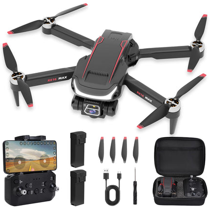 Drone with Camera, HD 1080P Drones with Brushless Motor, Drone with Dual Camera for Kids Drone, RC Quadcopter Drone with 3D Flips, One Key Takeoff/Landing, 2 Batteries