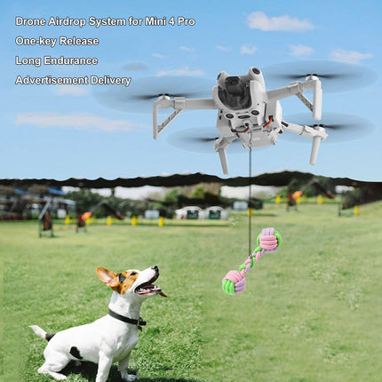 RC Drone Airdrop System for 4 Pro Drones, Lightweight, Robust, Safe, with 100G Payload, Easy Installation, USB Charging