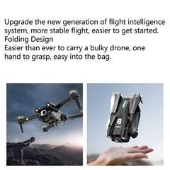 Foldable RC Drone with LED Light, HD Dual Camera, 50x Zoom, Intelligent Obstacle Avoidance for Adults, Beginners, Foldable RC Quadcopter Drone