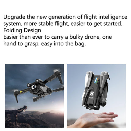 Foldable RC Drone with LED Light, HD Dual Camera, 50x Zoom, Intelligent Obstacle Avoidance for Adults, Beginners, Foldable RC Quadcopter Drone