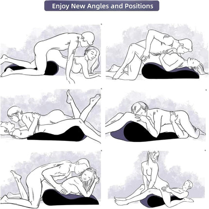 Sex Pillow Inflatable Sex Pillow PVC Flocking Sex Chair Travel Pillow Magic Pillow Body Support Pillow, Used for Couples Positioning, Deeper Position