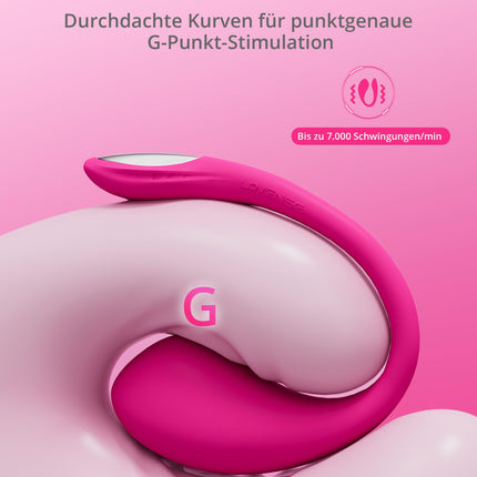 LOVENSE Lush 4 - Remote-controlled G-spot vibrator with LED light for women, waterproof, APP control