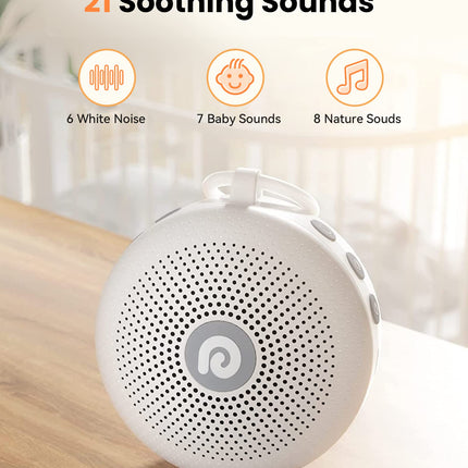 Dreamegg White Noise Machine - D11Max Sleep Aid for Babies and Adults, Portable White Noise Machine for Baby USB, White Noise Sound Machine with Super Battery, 21 Soothing Sounds, Sound Machine