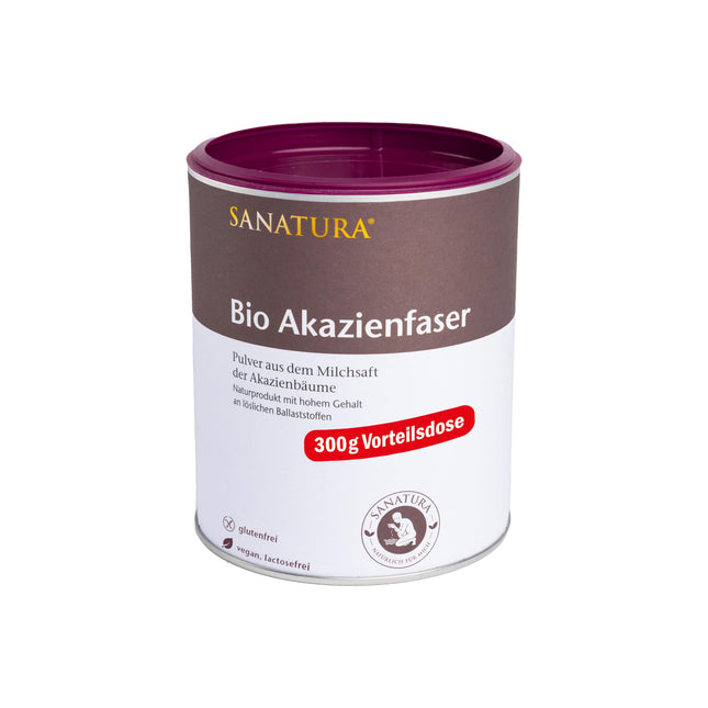 Sanatura Acacia Fiber Powder Organic – 300 g – valuable fiber source from acacia fiber – soluble fiber – vegan, gluten-free and fructose-free – well tolerated