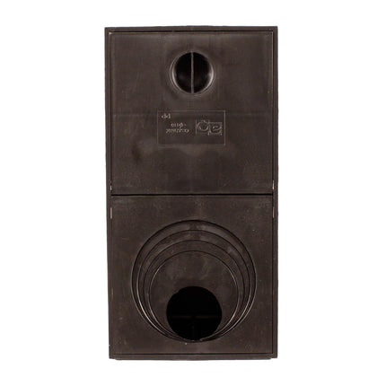 ScarMaxx - Rainpipe drain, gutter drain - Rain gully DN 110 - Floor drain Compatible with gutters 50-110 mm - Plastic, Black - 29.8 x 15.2 x 16 cm - with collecting basket, drain under