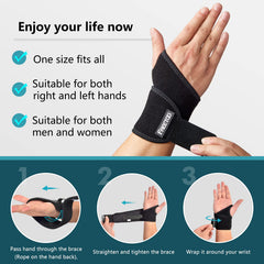 FREETOO Wrist Supports Fitness, Wrist Bandage [Right/Left], Wrist Support for Men and Women for Tendonitis, Compression Wrist Guards for Weight Training, Crossfit
