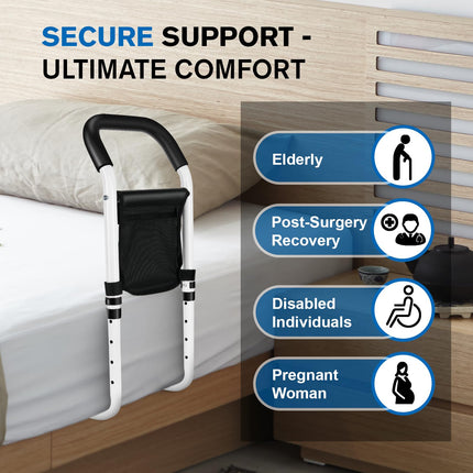 kajkey bed riser - bed riser - stable handle to support getting out of bed, bed entry aid - easy help when getting in and out of bed