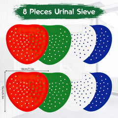Urinal strainer with fragrance, 8 pieces urinal strainer urinal insert with air freshener to eliminate odors, urinal strainer splash guard fragrance for toilets, urinal, WC, bathroom, any urinal