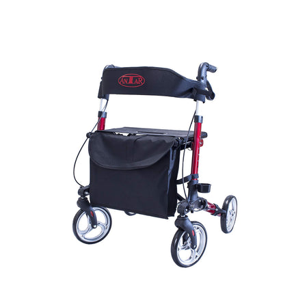 Antar AT51006R Aluminium Foldable Rollator, red, 8000 g