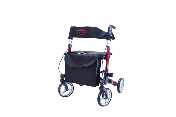 Antar AT51006R Aluminium Foldable Rollator, red, 8000 g