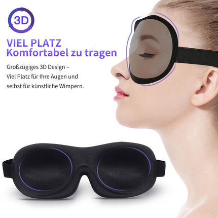 Sleep Mask for Men &amp; Women, Trilancer 3D Sleep Mask Night Mask, Memory Foam Eye Cover, Absolute Darkness Eye Mask with Earplugs