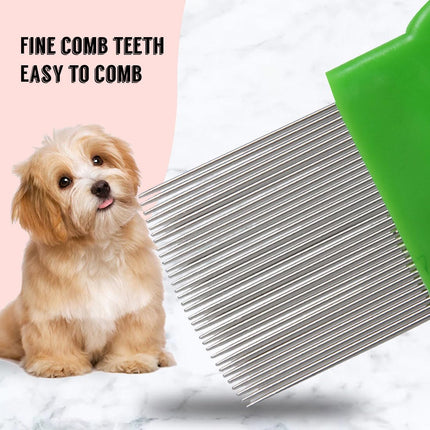 4 pieces metal lice comb, flea combs, stainless steel extra fine lice comb goldgeist, for removing lice and dandruff for all hair types, lice treatment gentle for babies, children, adults and pets