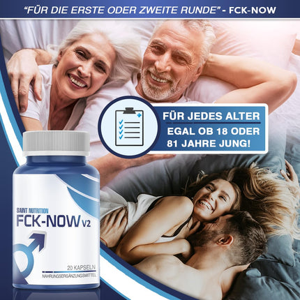 FCK-NOW Capsules V2 high-dose – extra strong for the active man who prefers fun – effective capsule free of chemicals – better performance pre-programmed, 500 mg