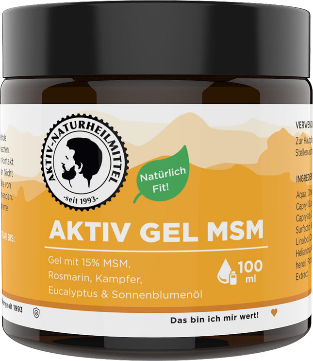 Active Natural Remedies ActiveGel MSM Cream/Ointment 100ml with 15% MSM &amp; Warming Effect | 99.9% Purity, High Quality, Made in Germany