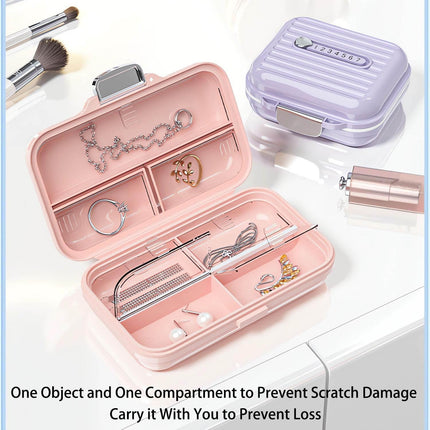 Ptyism 2 Pack Pill Box for On the Go (Large and Small-Purple) 7-day Pill Box for On the Go, Travel Pill Box, Pill Organizer for Travel and Daily Use, etc.