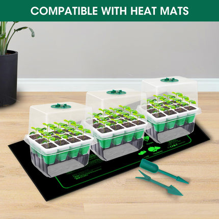 MYMULIKE 5 Pack Silicone Indoor Greenhouse Grow Box with Plant Lamp, Self-Watering Mini Greenhouse Small Grow Kit, Grow Box Reusable for Tomatoes, Peas, Beans, Peppers