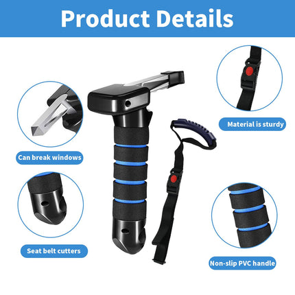 QINGYIWL 2 Pack Car Entry Aid, Car Door Handle for Elderly People, Standing Aid for Seniors, Car Exit Aid for Seniors, Disabled and Injured (Blue)