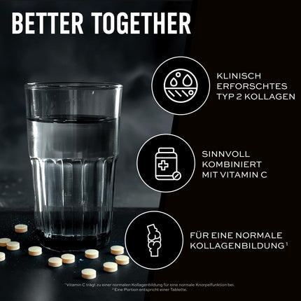 ESN Collagen Type II, 60 tablets for a 2-month supply, with UC-II collagen and vitamin C - made in Germany