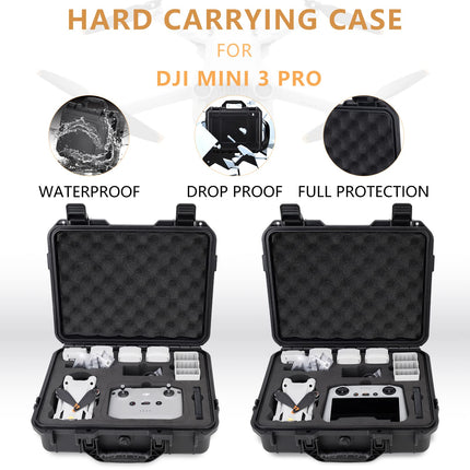 Professional Mini 3 Pro Case, Waterproof Hard Case for DJI Mini 3 Pro Drone and DJI RC/DJI RC N1 Remote Controller and Drone Accessories