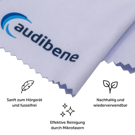 audibene hearing aid batteries type 312 brown, batteries for hearing aids, 60-pack, Made in Germany, including FREE cleaning cloth, Wireless Approved, mercury-free