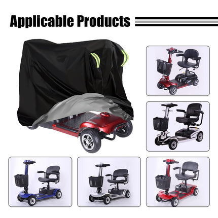MaxAwe 170x 61x117cm Mobility Scooter Cover, Waterproof Mobility Scooter Cover, 420 Oxford Cover Heavy Duty Mobility Scooter Cover with Elastic Band for Disabled Scooter Protective Cover