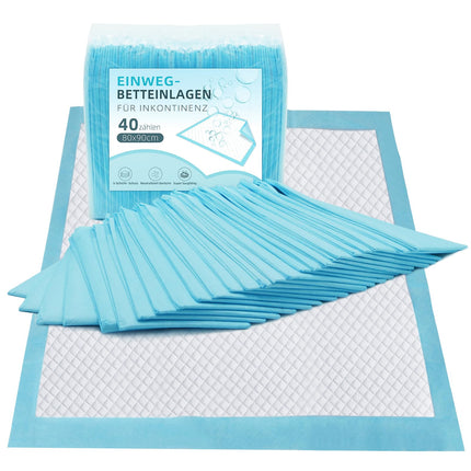 EasyVibe Disposable Bed Pads for Incontinence 80x90cm-40 Pieces-5Ply Bed Pads Incontinence Disposable Adult, Ultra Absorbent 67g Bulk Heavy Duty Bed Pads Incontinence, Disposable Changing Pads