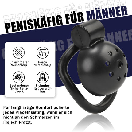 HXLXW Chastity Cage Male with 5 Cock Rings Press the lock design chastity cage man bondage extreme for men chastity penis cage extreme erotic chastity sex toy