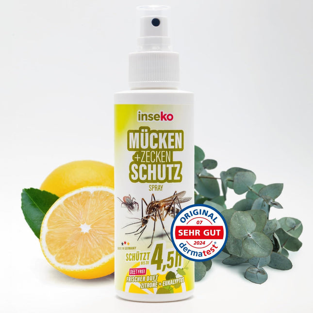 inseko Mosquito &amp; Tick Repellent Spray | DEET-free | Insect repellent for skin and clothing (100ml)