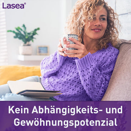 Lasea® helps you naturally unwind, calms you down, and improves your sleep. Herbal medicine with special lavender oil | 14 capsules
