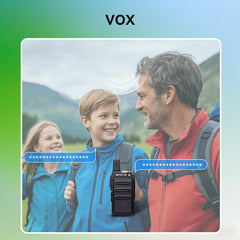 Retevis RT619 Walkie Talkie, PMR446 Rechargeable 2-Way Radio USB 1300mAh Battery, VOX License-Free, Mini Walkie Talkies Professional for Family, Camping (2 Pack, Black)