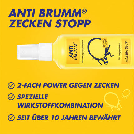 Anti Brumm Tick Stop Pump Spray, 75ml: Repellent for reliable tick protection, tick spray with Icaridin and Eucalyptus citriodora oil