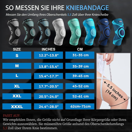 NEENCA Knee Support, Compressed Knee Brace with Patella Gel Pads &amp; Spring Side Stabilizers, Medical Knee Protector for Running, Meniscus Tear, Arthritis, Joint Pain Relief, ACL, Recovery