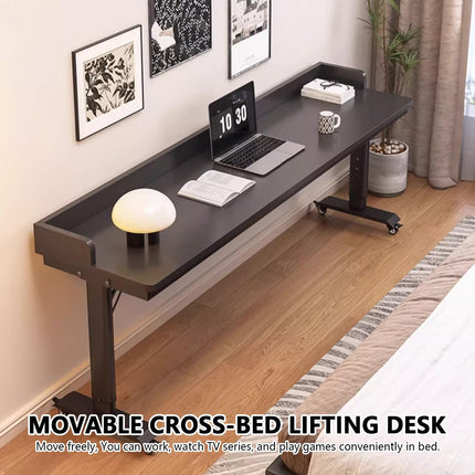 DSEWTEZXI Height adjustable bedroom bedside table, modern laptop table with wheels, standing desk on wheels, mobile computer table on wheels, nursing bed side table, for home and office.