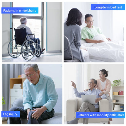 LOSCHEN Non-Slip Seat Belt Thick Chair Abdominal Area Adjustable Anti-Fall Slip with Buckle for Elderly Seniors (Blue)