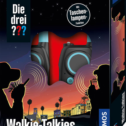 The Three Investigators Walkie Talkies by KOSMOS, radio set for children ages 6 and up, with lamp function, detective toy, spy equipment, role play