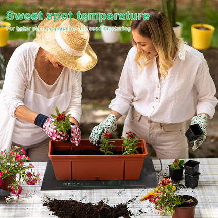 RIOGOO Durable Seedling Heat Mat Waterproof Greenhouse Heating Pad 10" x 20.75" Germination Heated Greenhouse Heat Mat Hydroponic Garden Seed Starter