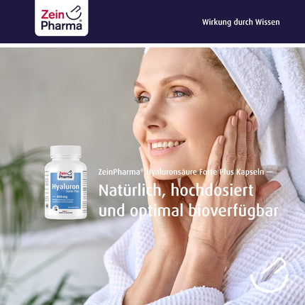 ZeinPharma Hyaluronic Acid Forte Plus Capsules 800 mg, 500-700 kDa - 30 vegan capsules from natural fermentation