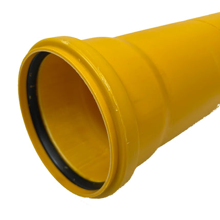 Powermat drainage drain soakaway for HAT KG pipes, DN 110, vertical outlet made of polypropylene (PP), yellow, round, 1000 mm long, 150 mm wide, 1000 mm high, walkable and drivable