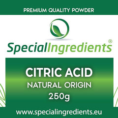 Special Ingredients Citric Acid 250g Pure Food Grade 100% Pure Powder (German Labels and Instructions)