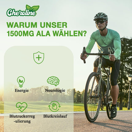 Liposomal Alpha Lipoic Acid Softgels 1500mg per serving, with Acetyl-L-Carnitine 900mg, Ubiquinol 100mg, and Vitamin E 15mg, 4-in-1 Formula (60 Caplets (1 Pack))