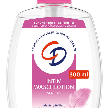 CD Wohlfühl Intim Wash Lotion, 300 ml, Lotion for gentle cleansing of the intimate area, with cranberry extract &amp; lactic acid, soap-free body care, subtle fragrance, vegan