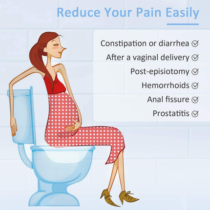 Sitz bath for the toilet - Bidet insert for the toilet - Portable sitz bath for hemorrhoid treatment, postpartum care, pregnant women and the elderly - Avoid squats (approx. 2.2 liters)