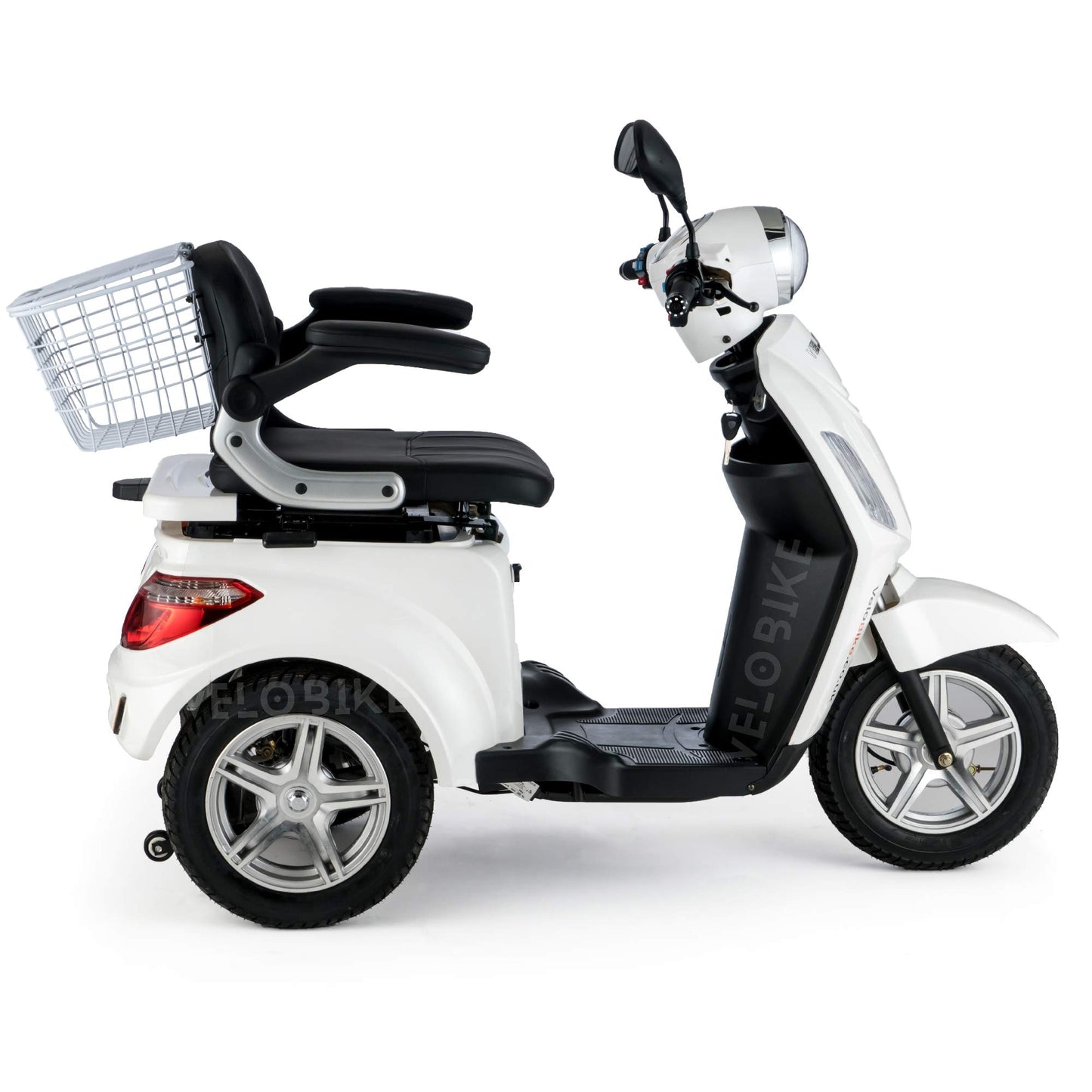 Ztech electric mobility scooter, electric vehicle, senior vehicle, electric scooter, adult e-tricycle, 12 km/h (white)