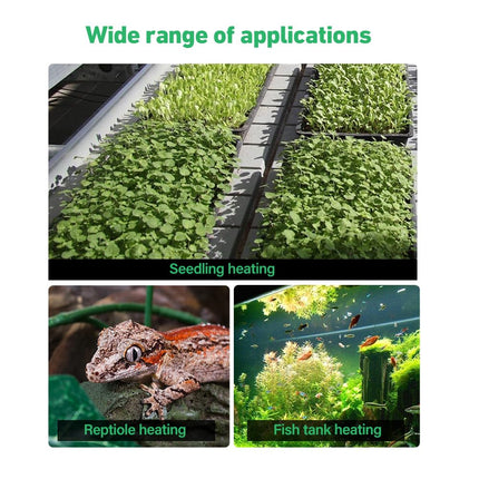Lotvic Plant Heating Mat, Indoor Greenhouse Heat Mat 52x25 cm, Heat Mat for Seedling Germination, IP67 Waterproof Heating Pad Fast Heating for Cultivation Greenhouse or Growbox