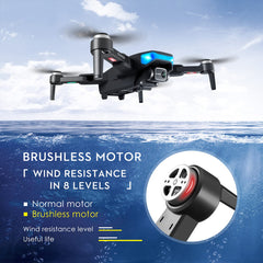 Goolsky Drone with Camera 6K LS-38 GPS 5G Wifi EIS Brushless Motor Anti-Shake Gimbal Video Aerial FPV Quadcopter Smart Follow Mode Gifts for Kids Adults Backpack Package 2 Batteries
