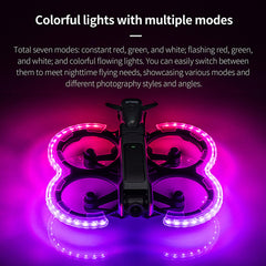 LICHIFIT Propeller Guard Anti-Collision Covers with Flash LED Lights for DJI AVATA2 Drone Propeller Protector Bumper Ring Warning Light Illuminated TPU Cover Skin