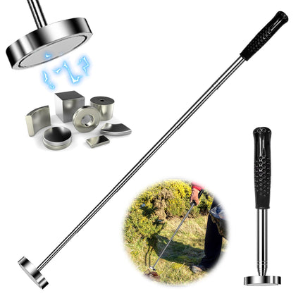 Magnet Pick Up Tool, Extendable Magnetic Lifter Magnetic Bar Gripper 22cm to 103.5cm, Telescopic Magnetic Bar, Flexible Magnet Telescopic Bar Stainless Steel for Picking Up Small Parts Keys