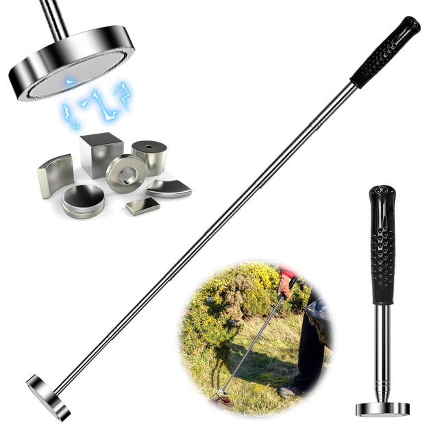 Magnet Pick Up Tool, Extendable Magnetic Lifter Magnetic Bar Gripper 22cm to 103.5cm, Telescopic Magnetic Bar, Flexible Magnet Telescopic Bar Stainless Steel for Picking Up Small Parts Keys
