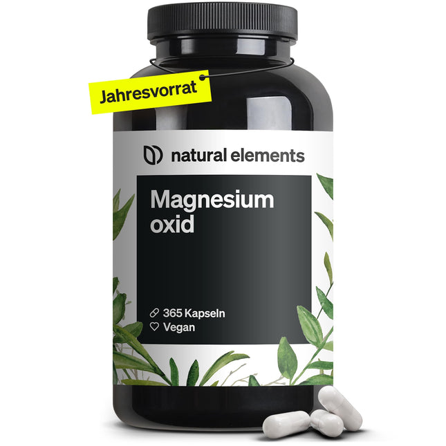 Magnesium - 365 capsules (year's supply) - 667mg, of which 400mg elemental magnesium per capsule - Laboratory-tested, high-dose, vegan